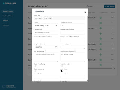 MQLSecure Remote Licensing System